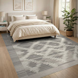 Beige Gray Diamond Southwestern Woven Rug