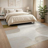 Organic Abstract Beige Neutral Area Rug