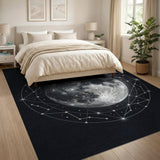 Geometric Moon Constellation Area Rug