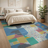 Vibrant Geometric Polka Dot Area Rug