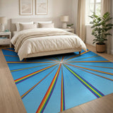 Rainbow Burst Geometric Area Rug