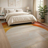 Orange Arch Geometric Modern Area Rug