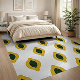 Gold Green Teardrop Persian Area Rug