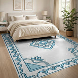 Blue Persian Medallion Area Rug