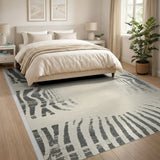 Distressed Zebra Stripe Area Rug