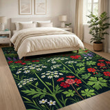 English Cottage Wildflower Garden Rug
