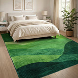 Abstract Green Wave Hills Area Rug
