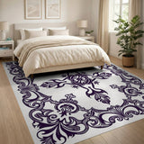 Ornate Purple Persian Area Rug