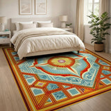 Vibrant Southwestern Starburst Area Rug
