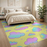 Whimsical Pastel Clouds Kids Area Rug