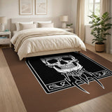 Ornate Gothic Skull Arch Area Rug