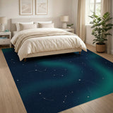 Starry Aurora Borealis Constellation Rug