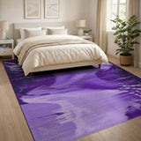 Purple Abstract Area Purple Abstract Wave Area Rug