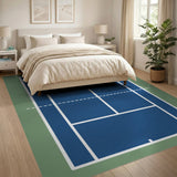 ODIKA Washable Tennis Court Rug - Low Pile Non-Slip Sports Area Rug for Kids & Playroom