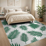 Green Palm Frond Area Rug