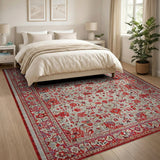 Red Persian Floral Area Rug