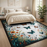 Multi-color and Patterns Whimsical Butterfly Meadow Area Rug