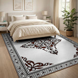Red Ornate Maroon Persian Medallion Area Rug
