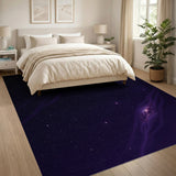 Purple Abstract Area Purple Cosmic Nebula Area Rug