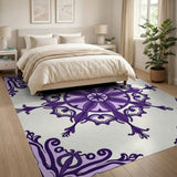 Purple Ornate Persian Mandala Rug
