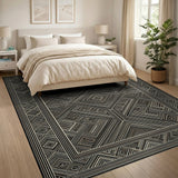 Black White Geometric No. 2 Area Rug