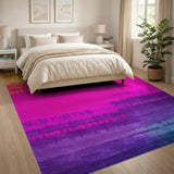 Vibrant Ombre Gradient Abstract Area Rug