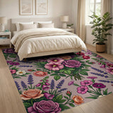 Romantic Vintage Floral Area Rug