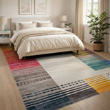 Vibrant Geometric Multi-Color No. 28 Area Rug