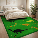 Dinosaur Pixel Meadow Kids Area Rug