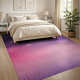 Starry Purple-Pink Galaxy Area Rug