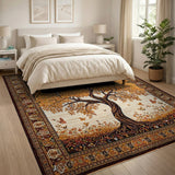 Orange Orange Tree of Life Persian Area Rug