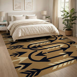 Tan Interlocking Arrows Southwestern Area Rug