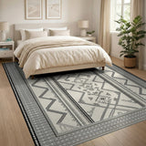 Black White Heritage Tribal No. 4 Area Rug