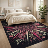 Pink Paisley Mandala Area Rug