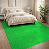 Vibrant Green Geometric Dot Area Rug