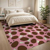 Vibrant Pink Leopard Spot Area Rug