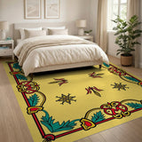 Golden Heritage Tribal Star Border Rug