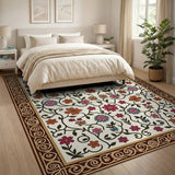 Vibrant Multi-Color Floral Vine Area Rug