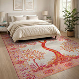 Vibrant Tree of Life Persian Area Rug