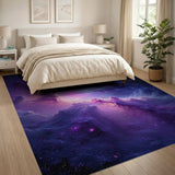 Cosmic Purple Nebula Area Rug