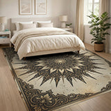 Vintage Ornate Mandala Sunburst Rug