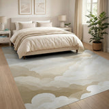 Ethereal Clouds Beige Neutral Area Rug