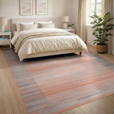 Terracotta Striped Southwestern Area Rug
