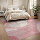 Pink Abstract Organic Shapes Area Rug