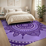 Purple Mandala Boho Purple Area Rug
