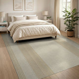 Beige Vertical Stripe Neutral Area Rug