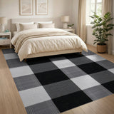 Classic Black and White Classic Black White Buffalo Check Area Rug