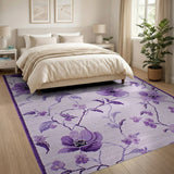 Purple Floral Vintage No. 10 Area Rug