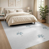 Teal Abstract Starburst Geometric Area Rug