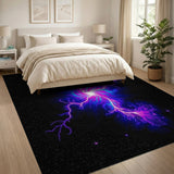 Purple Nebula Explosion Area Rug